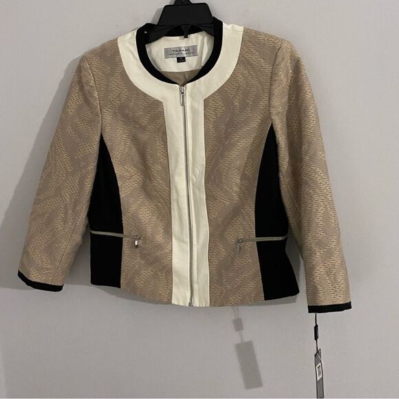 Tahari Arthur S Levine Women’s Bobby Zipper Front Jacket size 12 - Picture 1 of 3